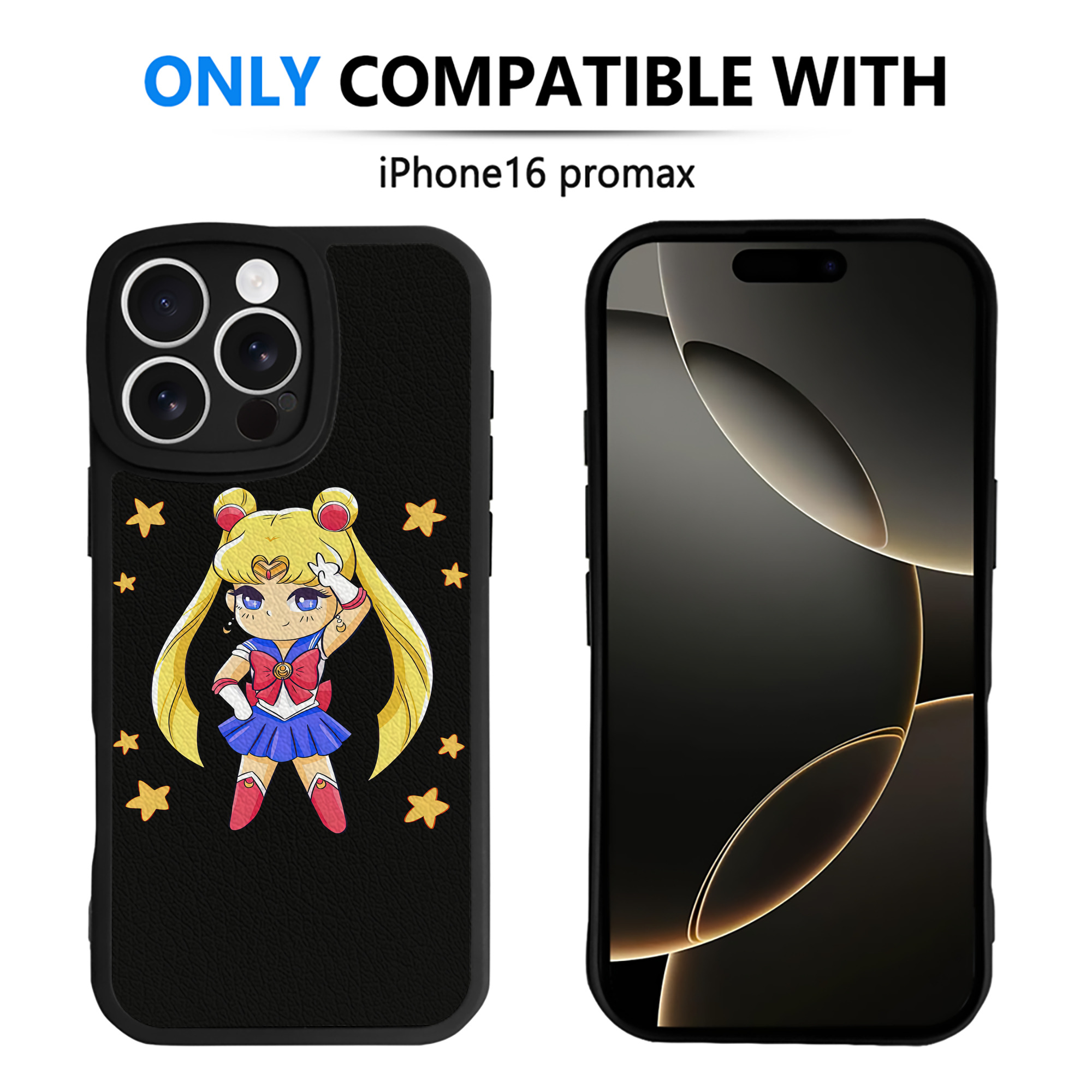 （画像用） 美少女戦士セーラームーン 月野 うさぎ つきの うさぎ Sailor Moon Tsukino Usagi 【iPhone 16シリーズ対応】シリコンスマホケース（レザー調） 材質：シリコン